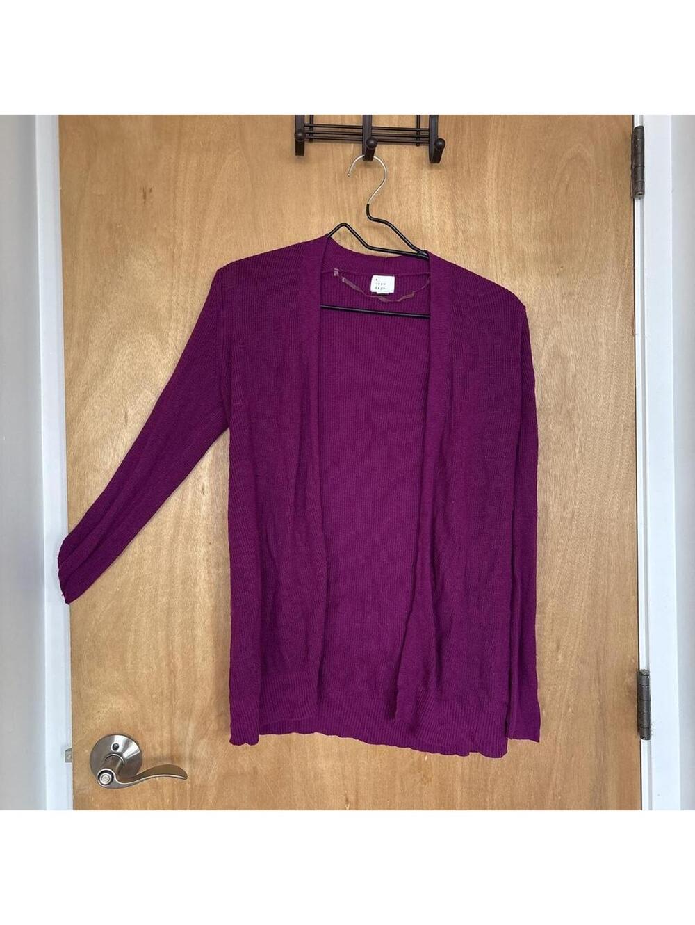 A New Day Magenta Open Front Cardigan XS